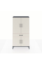Arges Dolap 4 Raflı Tek Çekmeceli 4 Kapaklı 88x30x163 - S21M047V4A