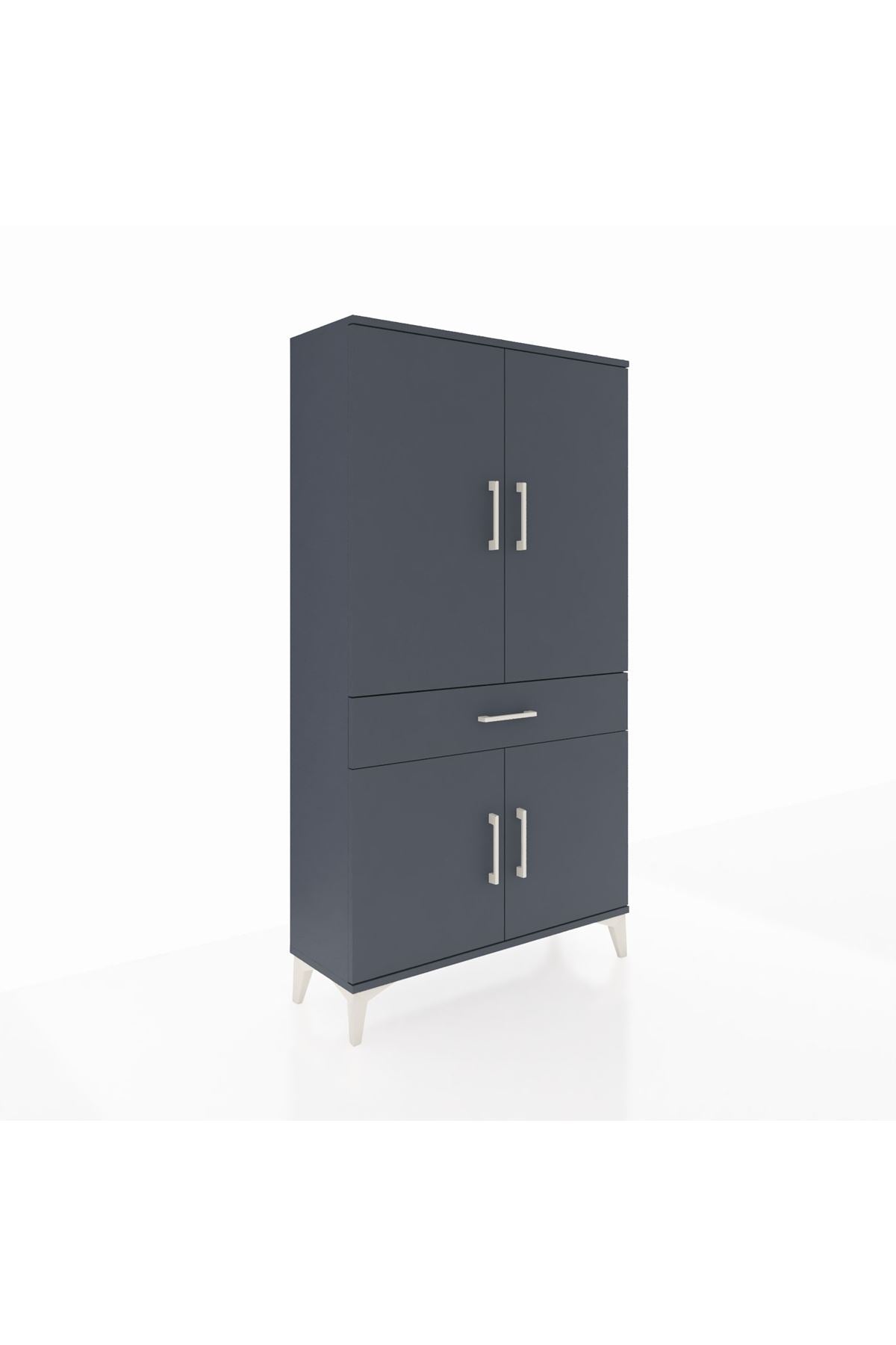 Arges Dolap 4 Raflı Tek Çekmeceli 4 Kapaklı 88x30x163 - S21M047V5A