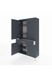 Arges Dolap 4 Raflı Tek Çekmeceli 4 Kapaklı 88x30x163 - S21M047V5A
