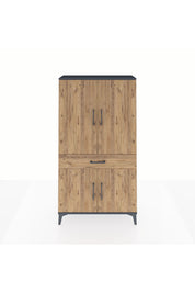 Arges Dolap 4 Raflı Tek Çekmeceli 4 Kapaklı 88x30x163 - S21M047V6A