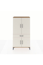 Arges Dolap 4 Raflı Tek Çekmeceli 4 Kapaklı 88x30x163 - S21M047V7A