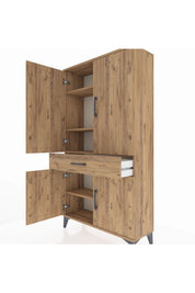 Arges Dolap 4 Raflı Tek Çekmeceli 4 Kapaklı 88x30x163 - S21M047V9A
