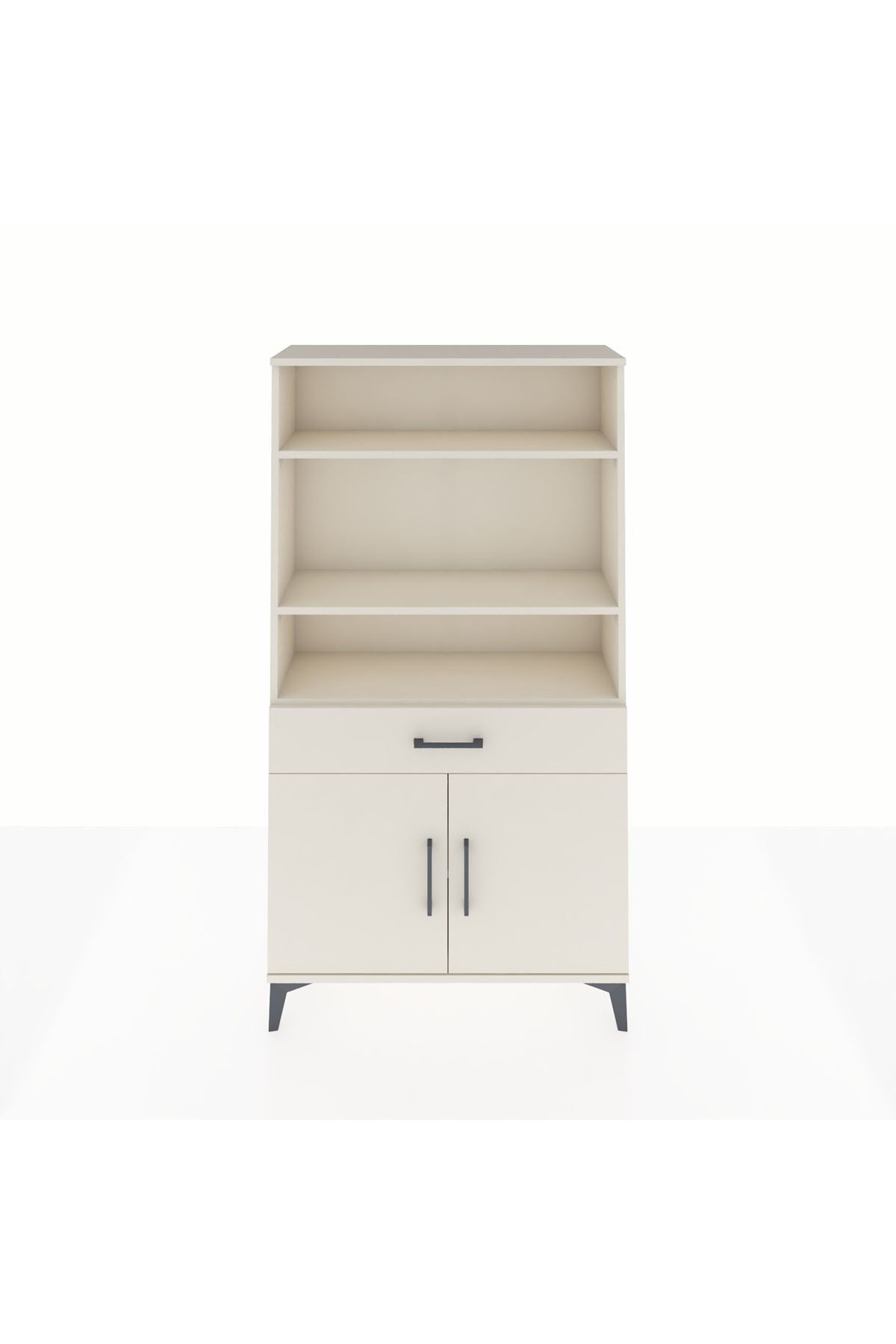Arges Dolap 3 Raflı Tek Çekmeceli 2 Kapaklı 88x30x163 - S21M048V1A