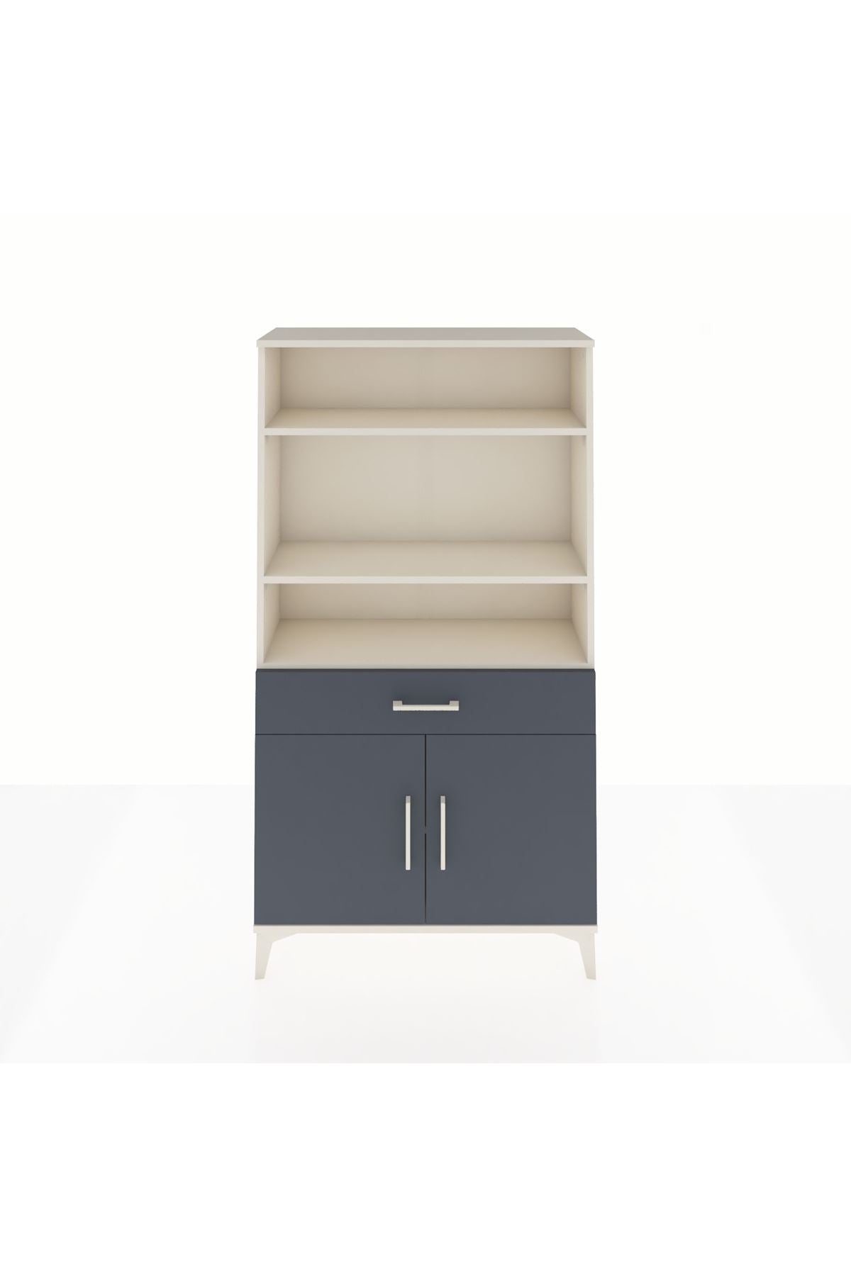 Arges Dolap 3 Raflı Tek Çekmeceli 2 Kapaklı 88x30x163 - S21M048V2A