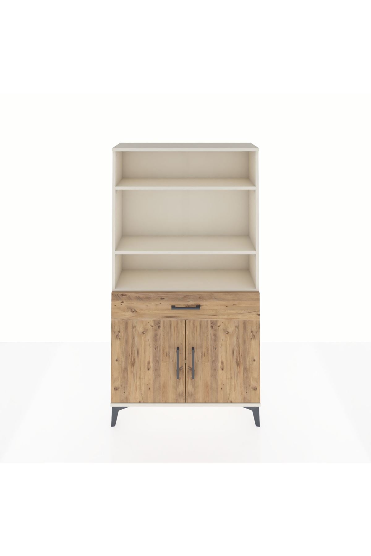 Arges Dolap 3 Raflı Tek Çekmeceli 2 Kapaklı 88x30x163 - S21M048V3A