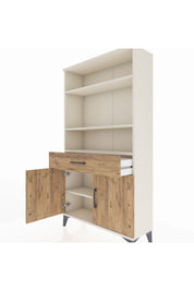 Arges Dolap 3 Raflı Tek Çekmeceli 2 Kapaklı 88x30x163 - S21M048V3A