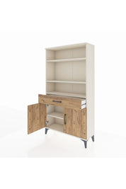 Arges Dolap 3 Raflı Tek Çekmeceli 2 Kapaklı 88x30x163 - S21M048V3A