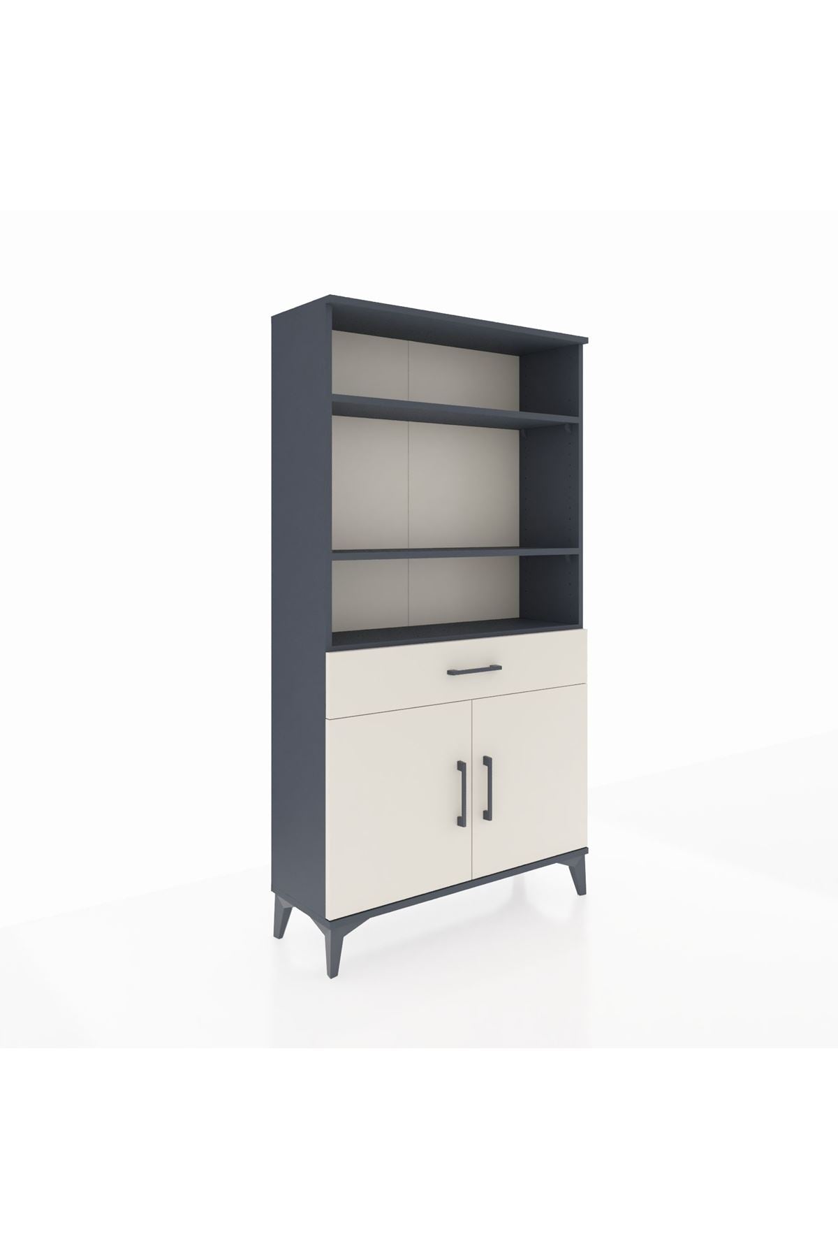 Arges Dolap 3 Raflı Tek Çekmeceli 2 Kapaklı 88x30x163 - S21M048V4A