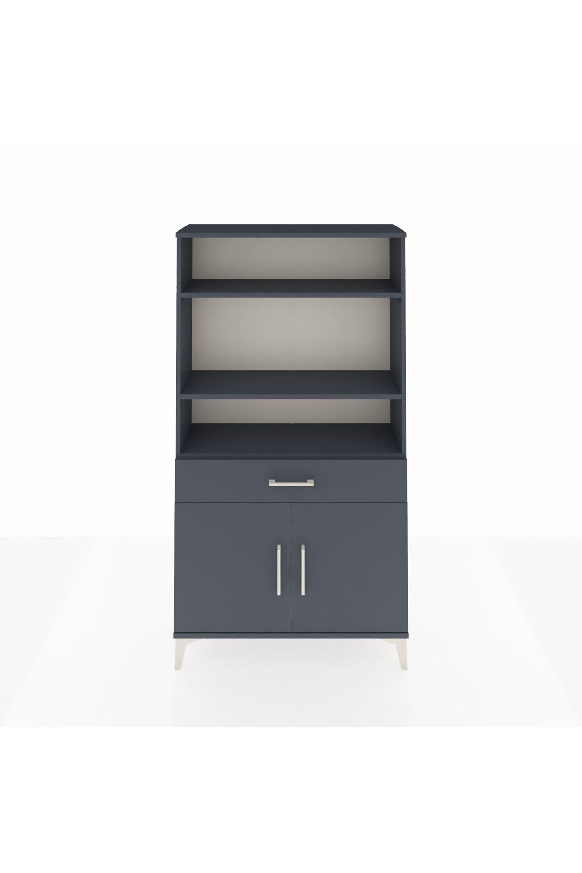 Arges Dolap 3 Raflı Tek Çekmeceli 2 Kapaklı 88x30x163 - S21M048V5A