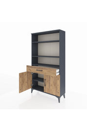 Arges Dolap 3 Raflı Tek Çekmeceli 2 Kapaklı 88x30x163 - S21M048V6A