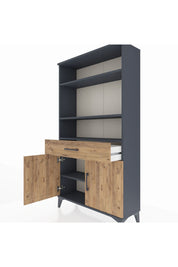 Arges Dolap 3 Raflı Tek Çekmeceli 2 Kapaklı 88x30x163 - S21M048V6A