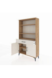 Arges Dolap 3 Raflı Tek Çekmeceli 2 Kapaklı 88x30x163 - S21M048V7A