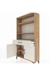 Arges Dolap 3 Raflı Tek Çekmeceli 2 Kapaklı 88x30x163 - S21M048V7A