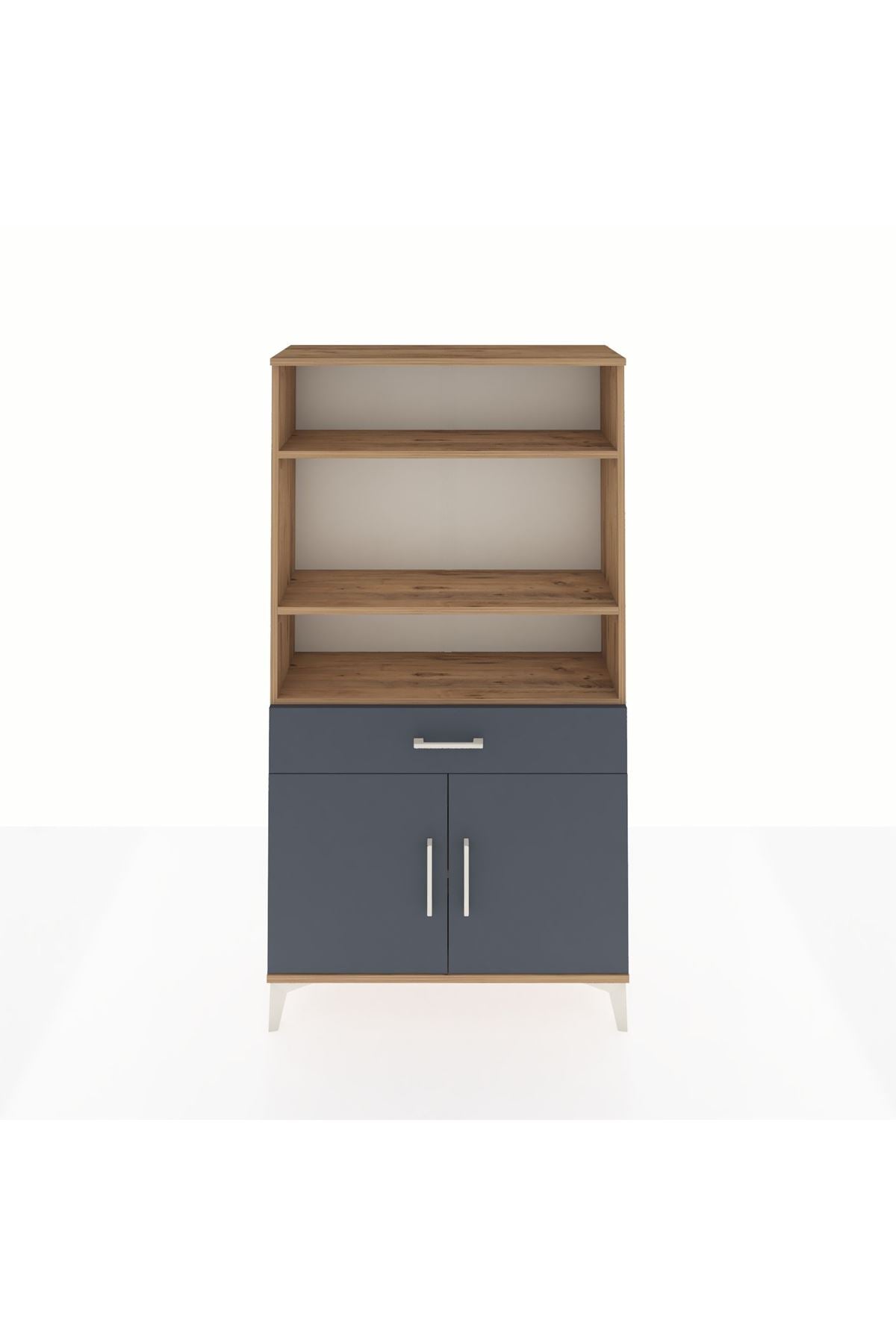 Arges Dolap 3 Raflı Tek Çekmeceli 2 Kapaklı 88x30x163 - S21M048V8A