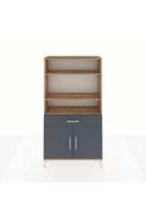 Arges Dolap 3 Raflı Tek Çekmeceli 2 Kapaklı 88x30x163