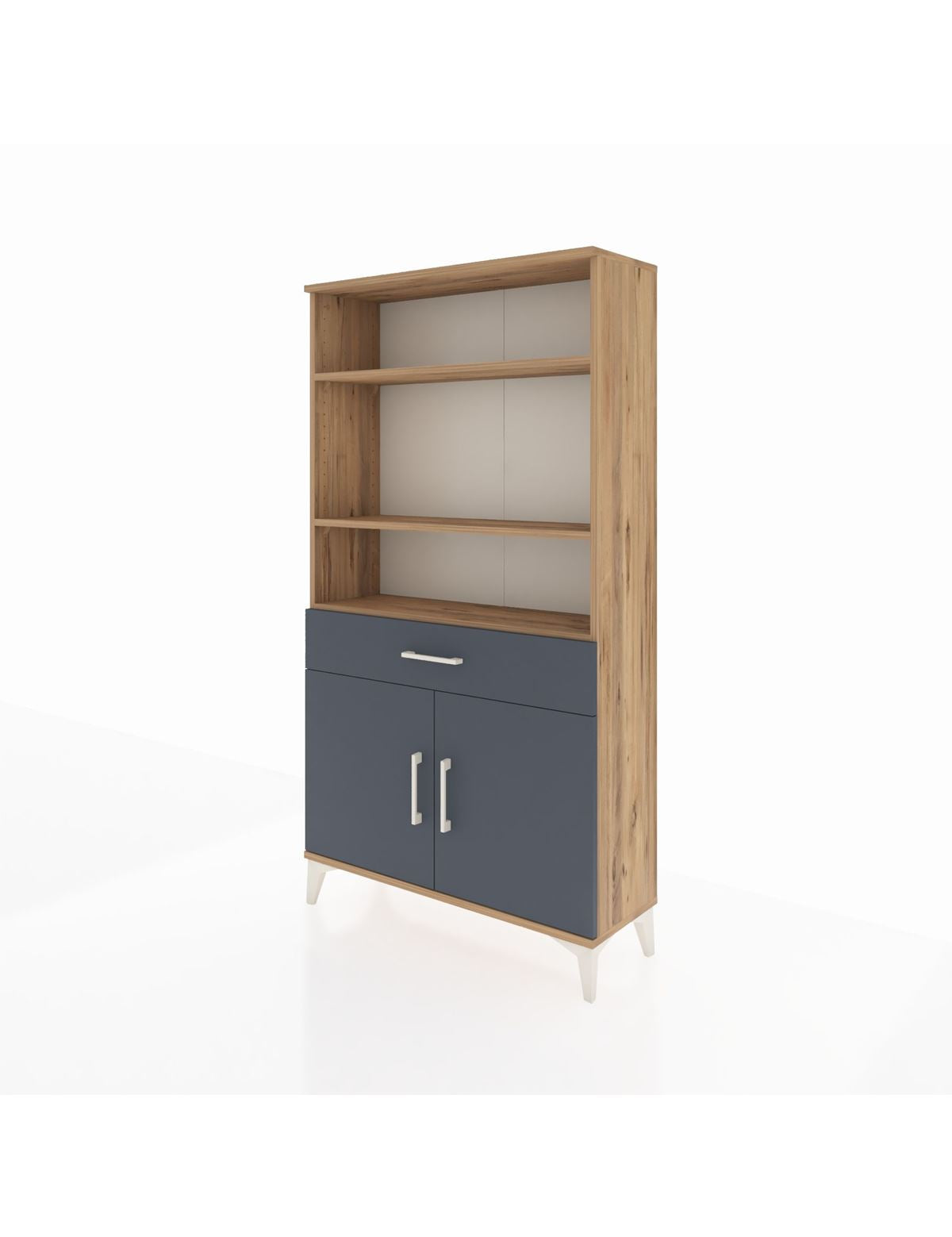 Arges Dolap 3 Raflı Tek Çekmeceli 2 Kapaklı 88x30x163 - S21M048V8A