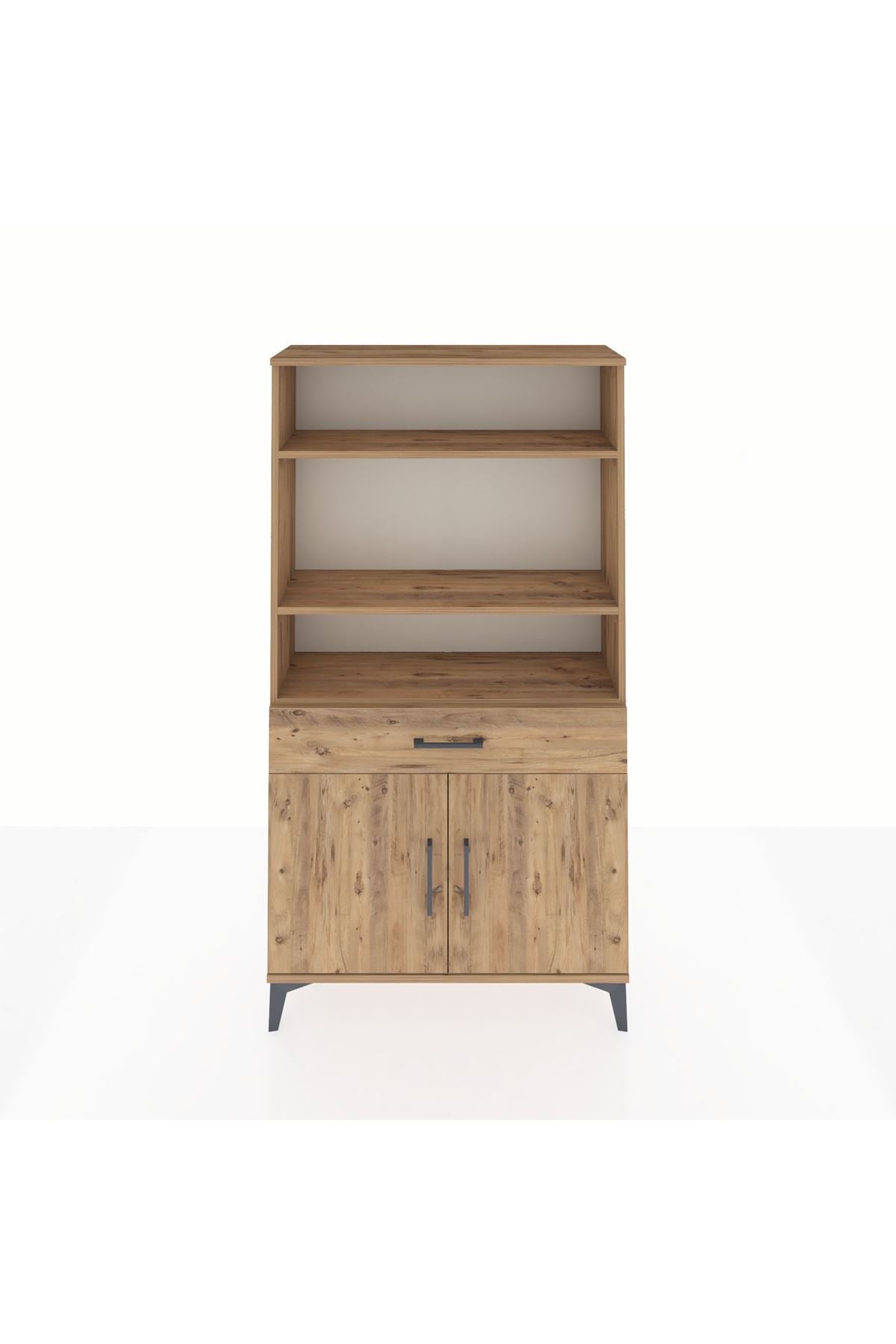 Arges Dolap 3 Raflı Tek Çekmeceli 2 Kapaklı 88x30x163 - S21M048V9A