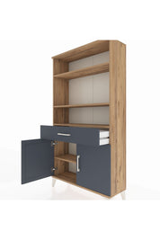Arges Dolap 3 Raflı Tek Çekmeceli 2 Kapaklı 88x30x163 - S21M048V8A