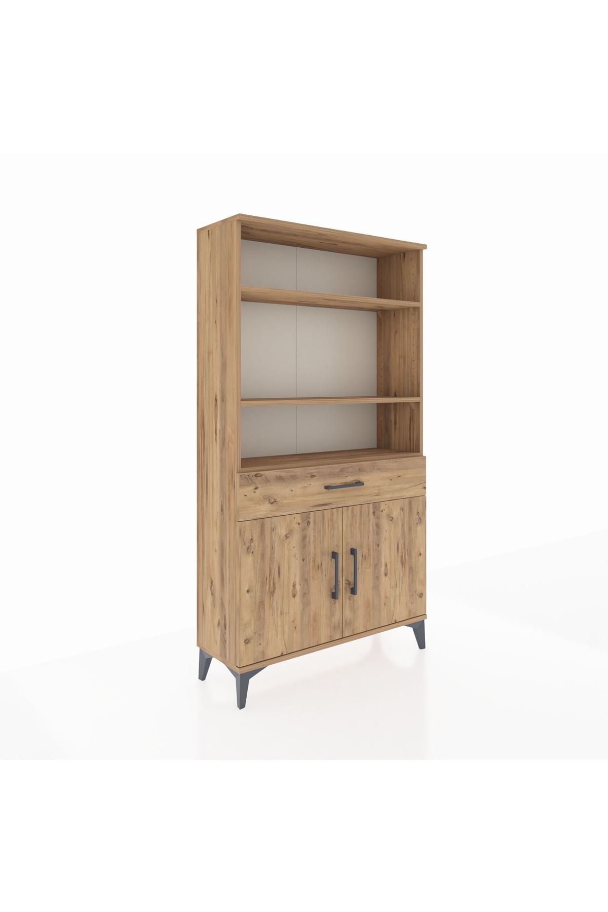Arges Dolap 3 Raflı Tek Çekmeceli 2 Kapaklı 88x30x163 - S21M048V9A