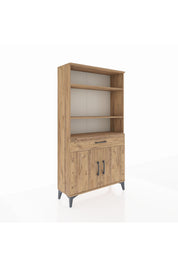 Arges Dolap 3 Raflı Tek Çekmeceli 2 Kapaklı 88x30x163 - S21M048V9A