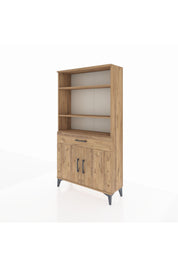 Arges Dolap 3 Raflı Tek Çekmeceli 2 Kapaklı 88x30x163 - S21M048V9A