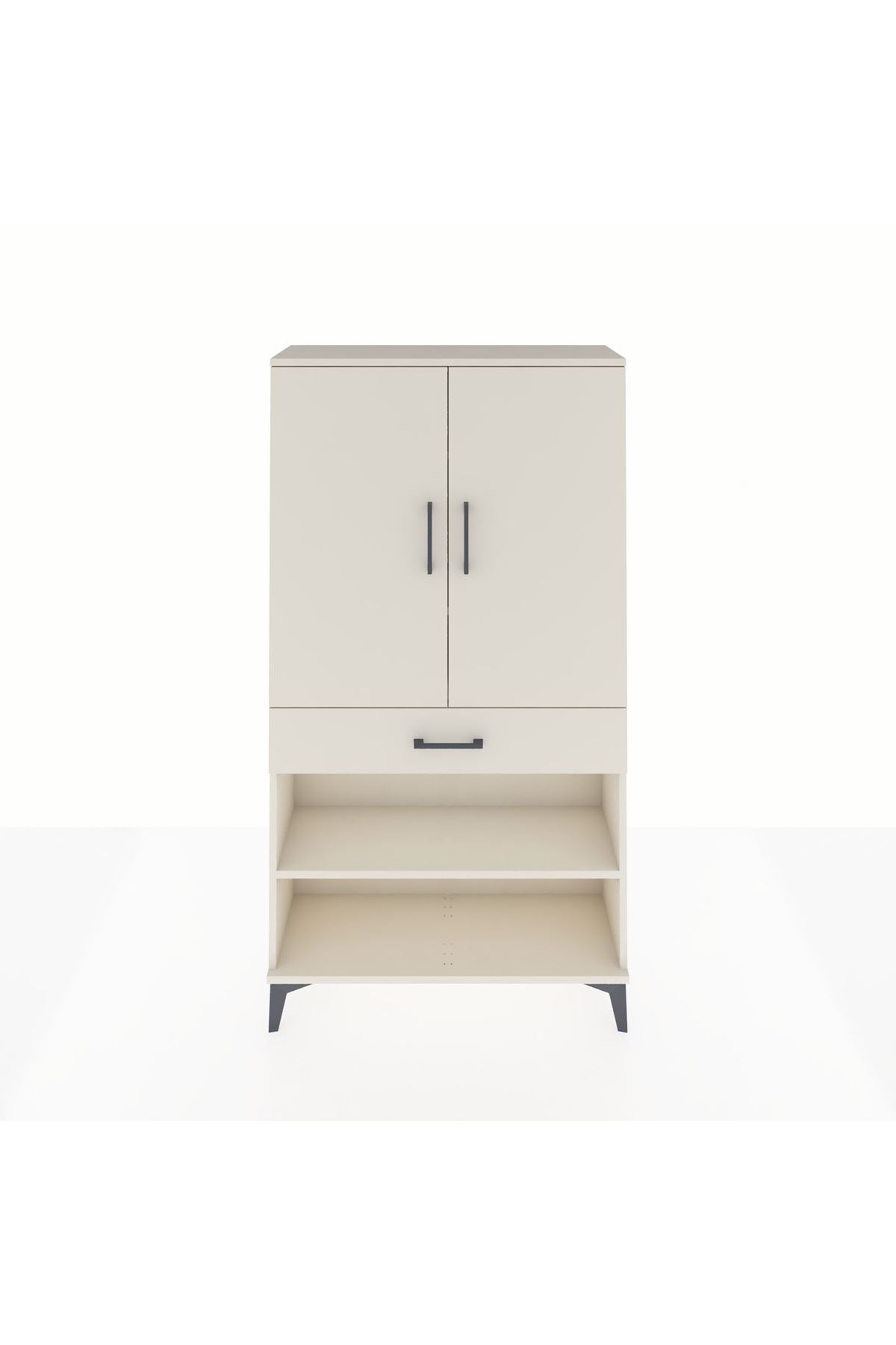 Arges Dolap 4 Raflı Tek Çekmeceli 2 Kapaklı 88x30x163 - S21M049V1A