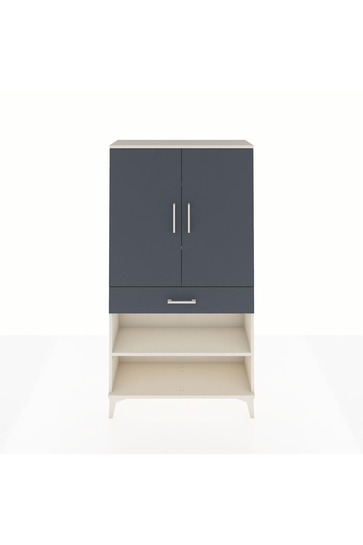 Arges Dolap 4 Raflı Tek Çekmeceli 2 Kapaklı 88x30x163 - S21M049V2A