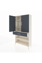 Arges Dolap 4 Raflı Tek Çekmeceli 2 Kapaklı 88x30x163 - S21M049V2A