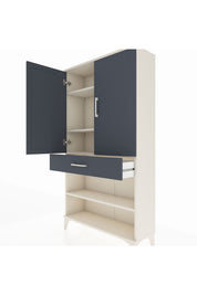 Arges Dolap 4 Raflı Tek Çekmeceli 2 Kapaklı 88x30x163 - S21M049V2A