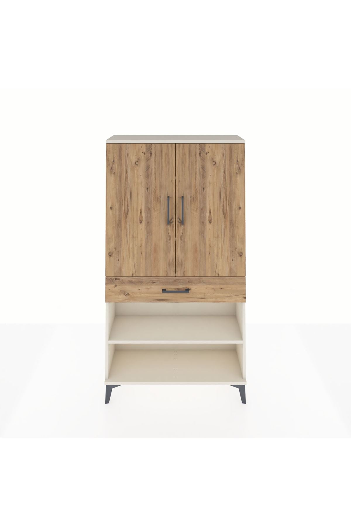 Arges Dolap 4 Raflı Tek Çekmeceli 2 Kapaklı 88x30x163 - S21M049V3A
