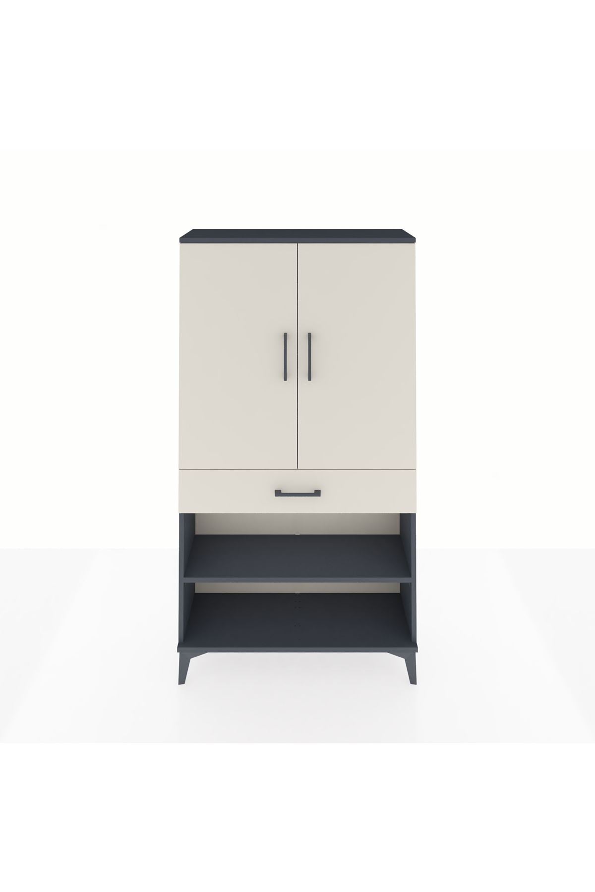 Arges Dolap 4 Raflı Tek Çekmeceli 2 Kapaklı 88x30x163 - S21M049V4A