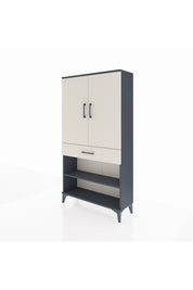 Arges Dolap 4 Raflı Tek Çekmeceli 2 Kapaklı 88x30x163 - S21M049V4A