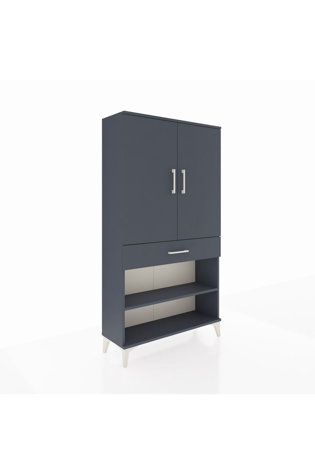 Arges Dolap 4 Raflı Tek Çekmeceli 2 Kapaklı 88x30x163 - S21M049V5A