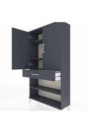 Arges Dolap 4 Raflı Tek Çekmeceli 2 Kapaklı 88x30x163 - S21M049V5A