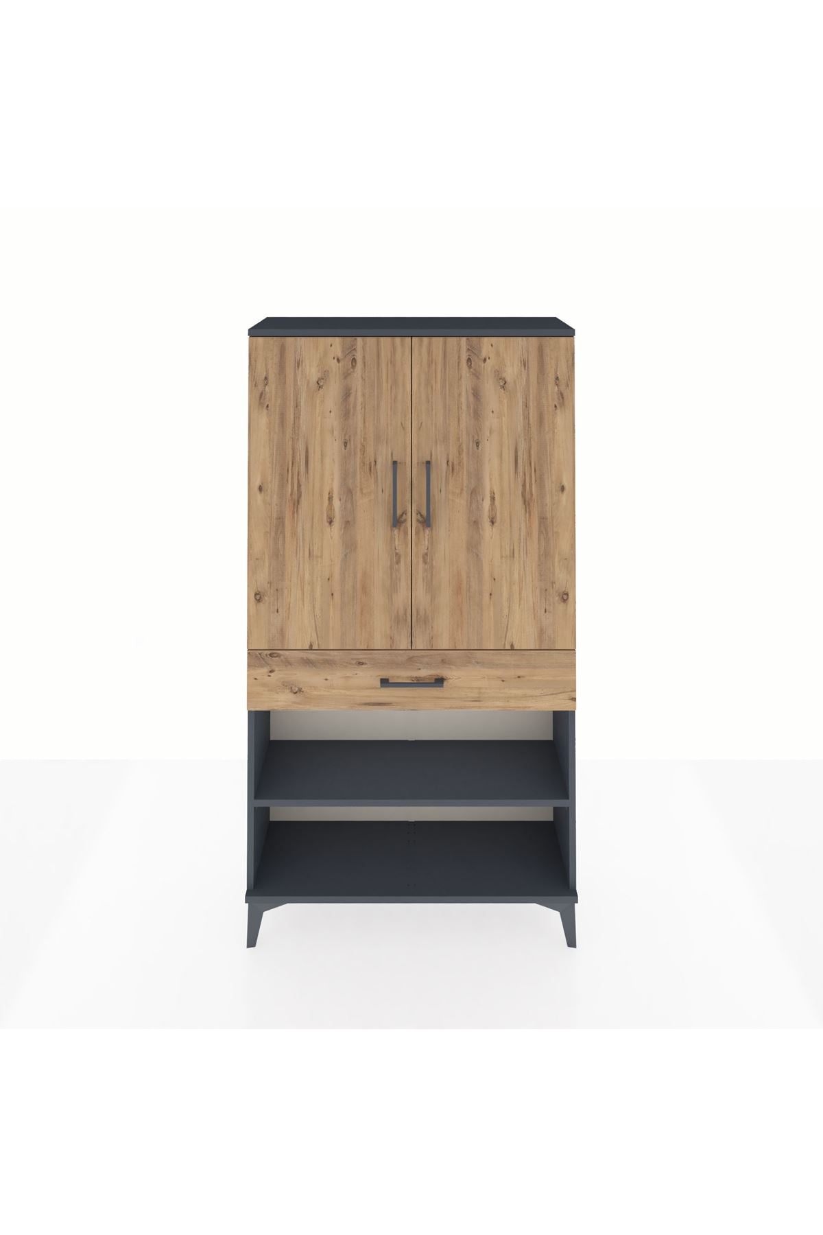 Arges Dolap 4 Raflı Tek Çekmeceli 2 Kapaklı 88x30x163 - S21M049V6A