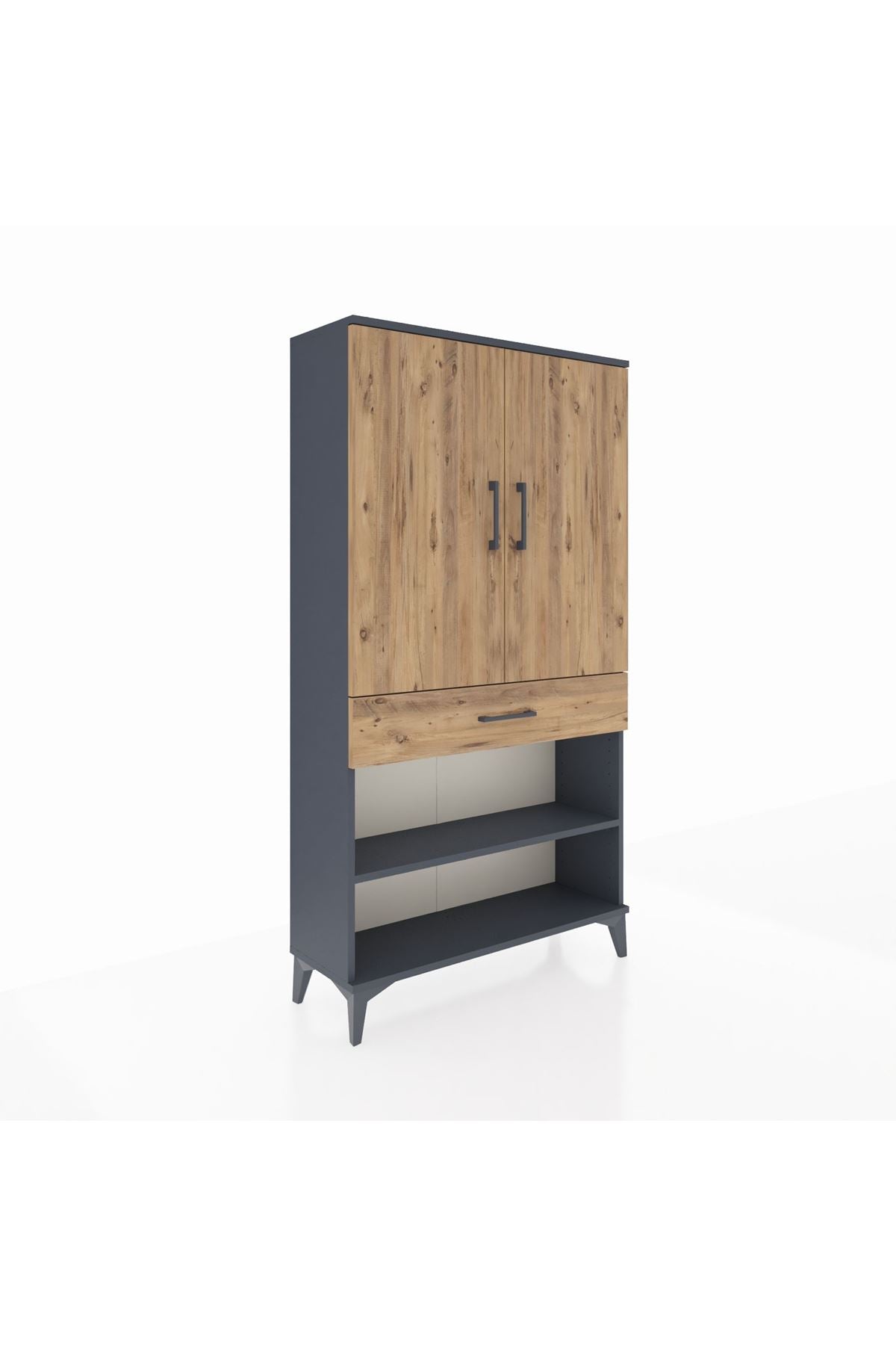 Arges Dolap 4 Raflı Tek Çekmeceli 2 Kapaklı 88x30x163 - S21M049V6A