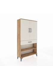 Arges Dolap 4 Raflı Tek Çekmeceli 2 Kapaklı 88x30x163 - S21M049V7A