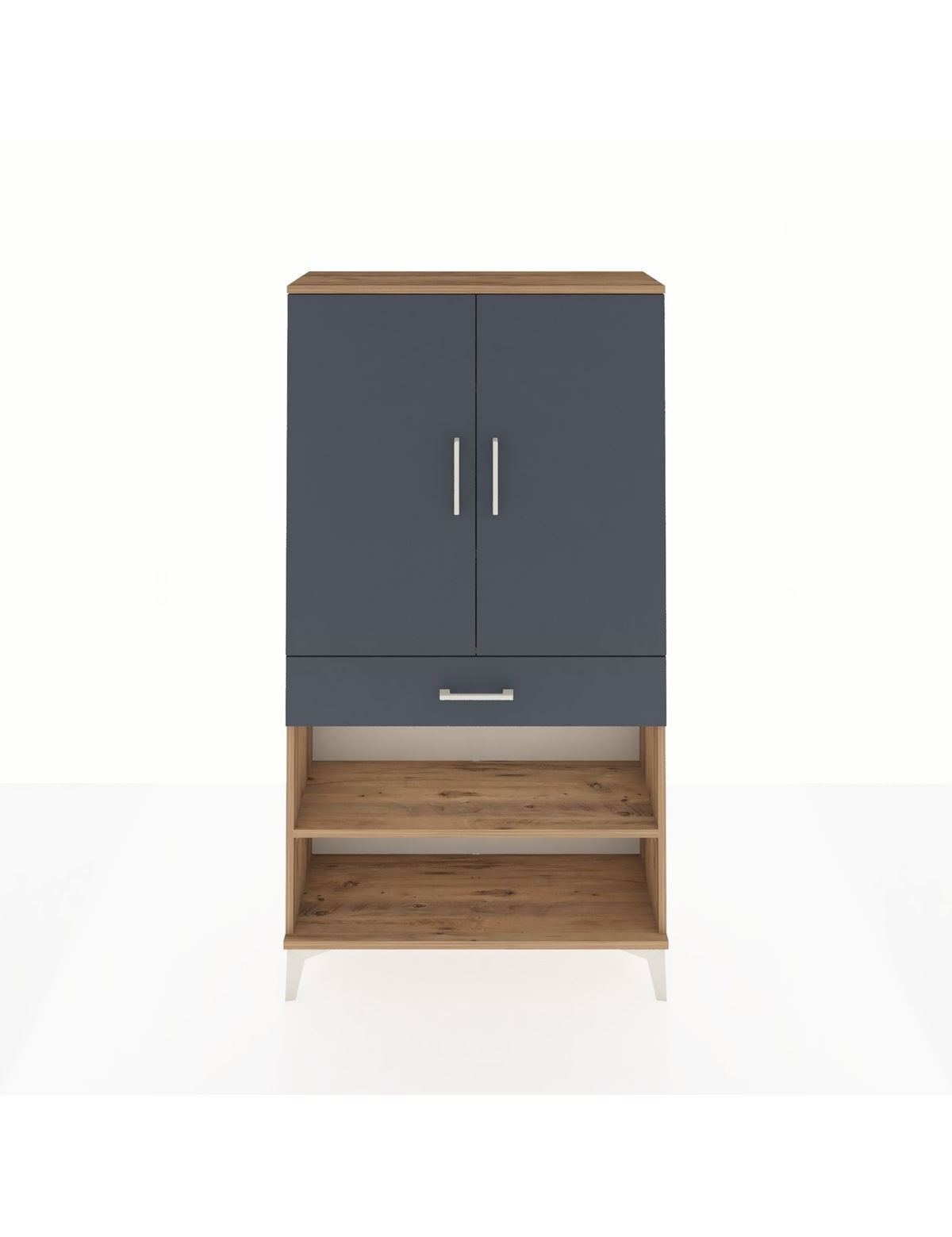 Arges Dolap 4 Raflı Tek Çekmeceli 2 Kapaklı 88x30x163 - S21M049V8A