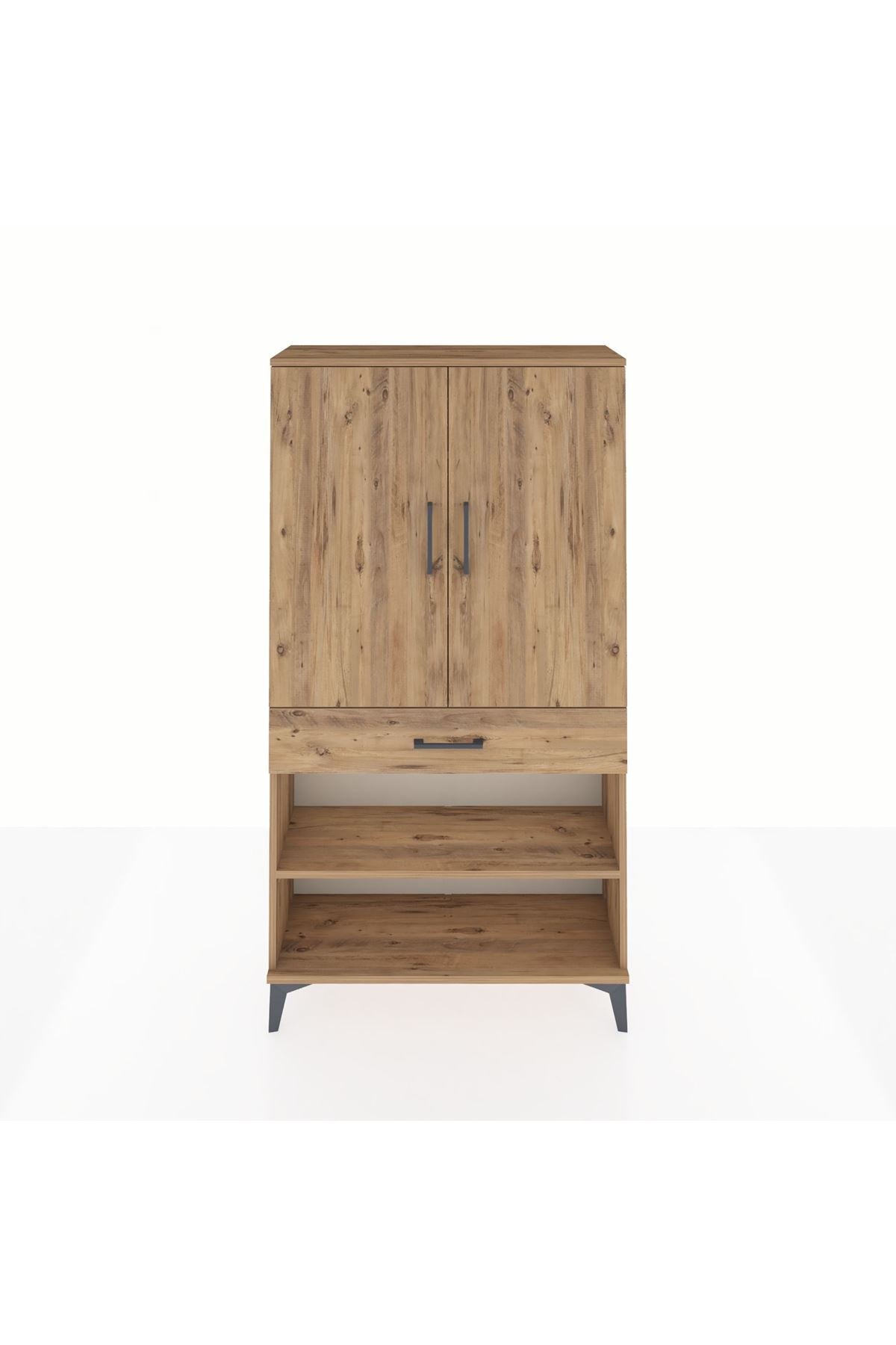 Arges Dolap 4 Raflı Tek Çekmeceli 2 Kapaklı 88x30x163 - S21M049V9A