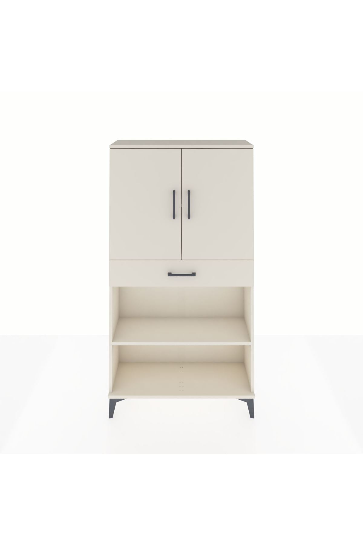 Arges Dolap 3 Raflı Tek Çekmeceli 2 Kapaklı 88x30x163 - S21M053V1A