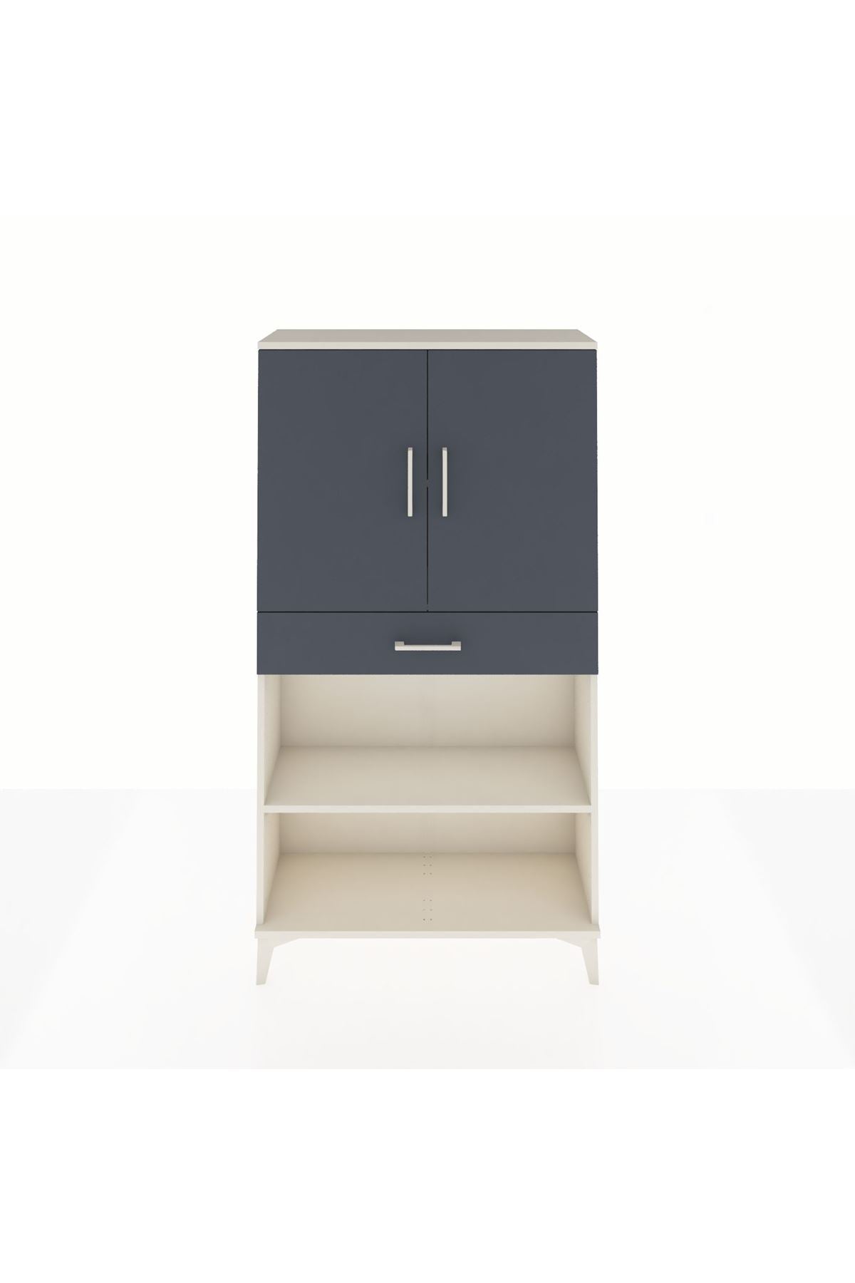 Arges Dolap 3 Raflı Tek Çekmeceli 2 Kapaklı 88x30x163 - S21M053V2A