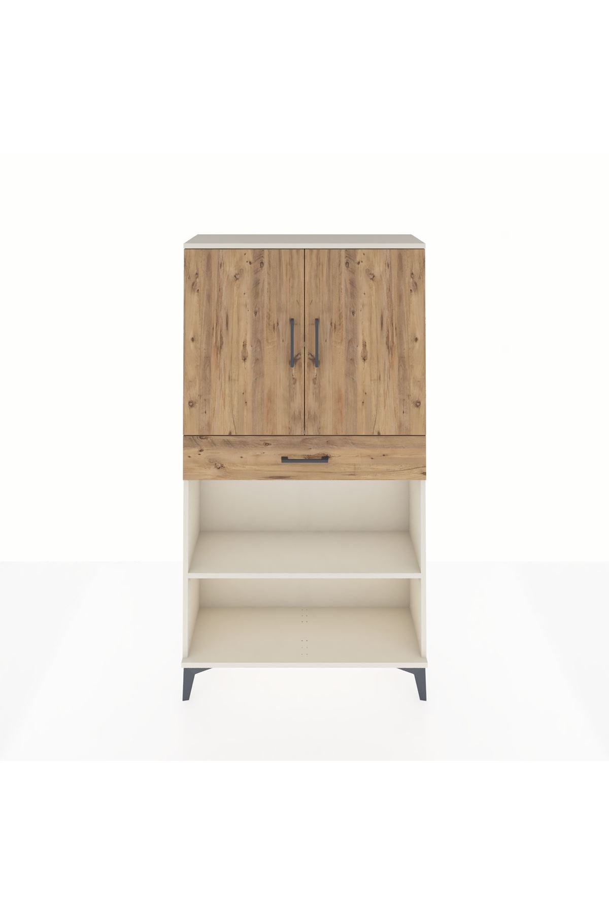 Arges Dolap 3 Raflı Tek Çekmeceli 2 Kapaklı 88x30x163 - S21M053V3A