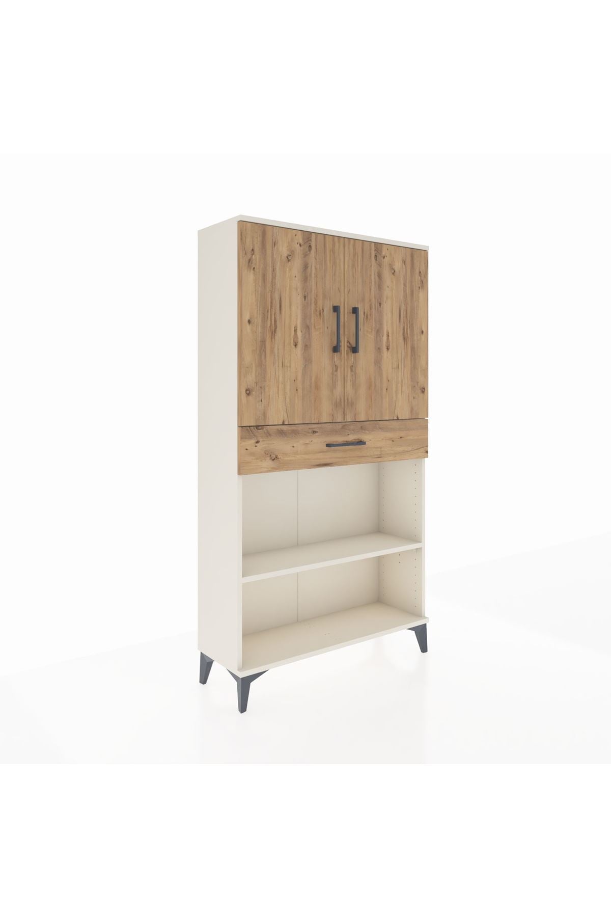 Arges Dolap 3 Raflı Tek Çekmeceli 2 Kapaklı 88x30x163 - S21M053V3A