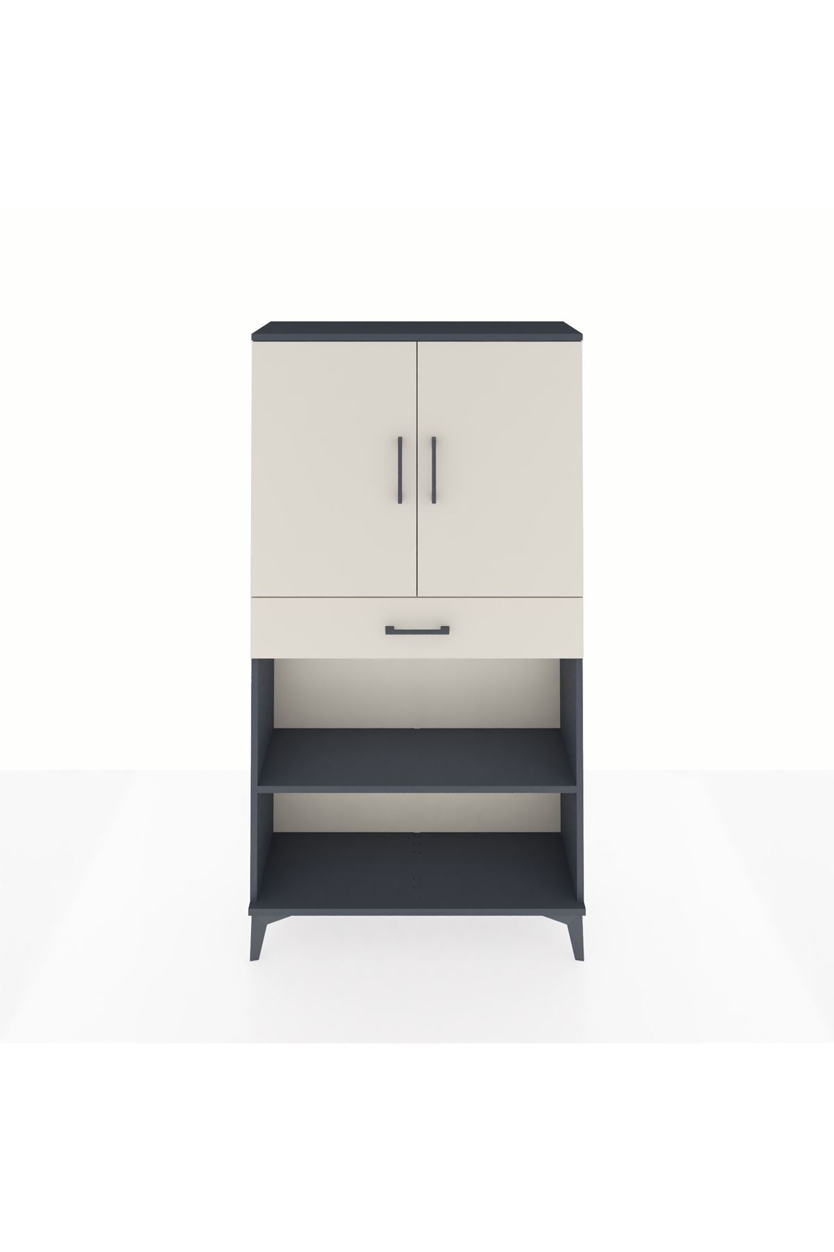 Arges Dolap 3 Raflı Tek Çekmeceli 2 Kapaklı 88x30x163 - S21M053V4A