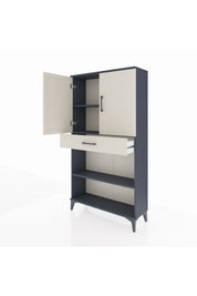 Arges Dolap 3 Raflı Tek Çekmeceli 2 Kapaklı 88x30x163 - S21M053V4A