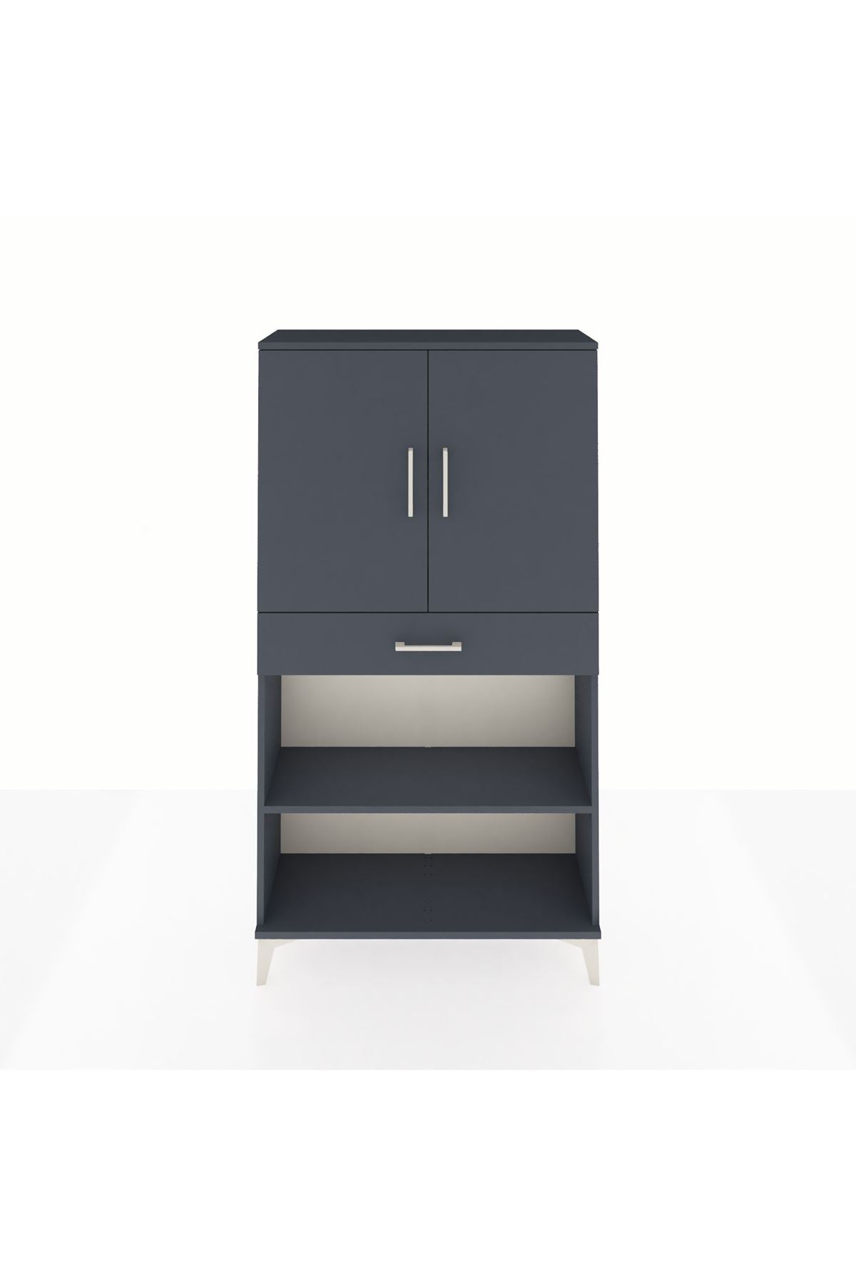 Arges Dolap 3 Raflı Tek Çekmeceli 2 Kapaklı 88x30x163 - S21M053V5A