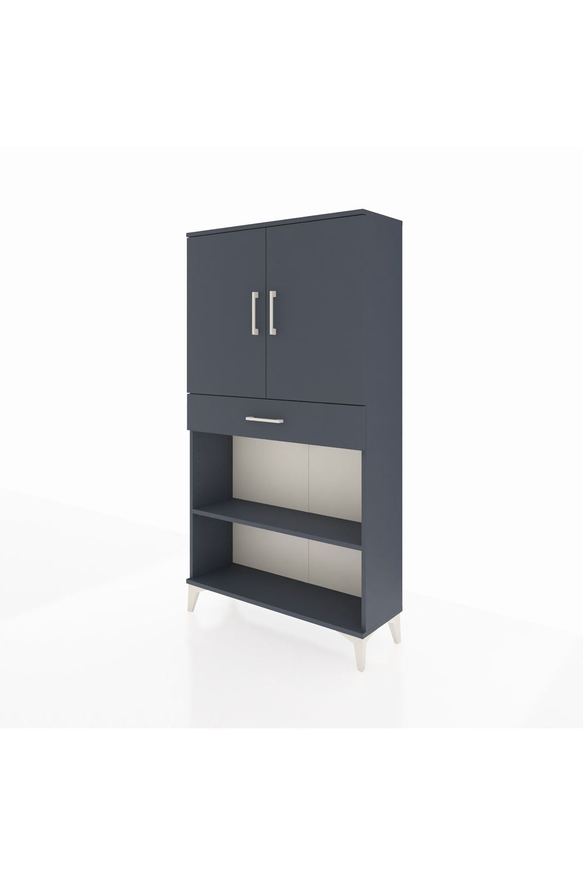 Arges Dolap 3 Raflı Tek Çekmeceli 2 Kapaklı 88x30x163 - S21M053V5A