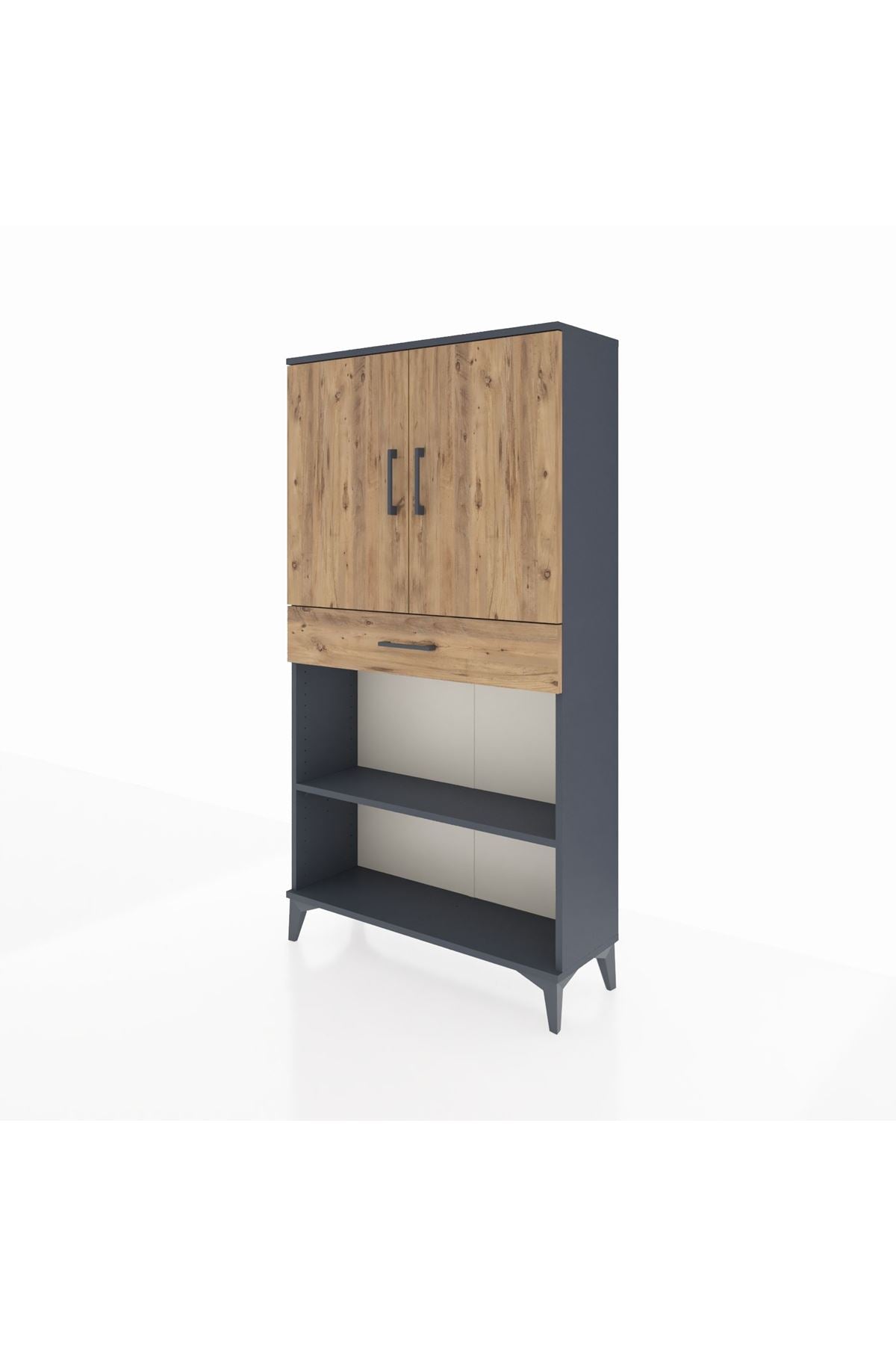 Arges Dolap 3 Raflı Tek Çekmeceli 2 Kapaklı 88x30x163 - S21M053V6A