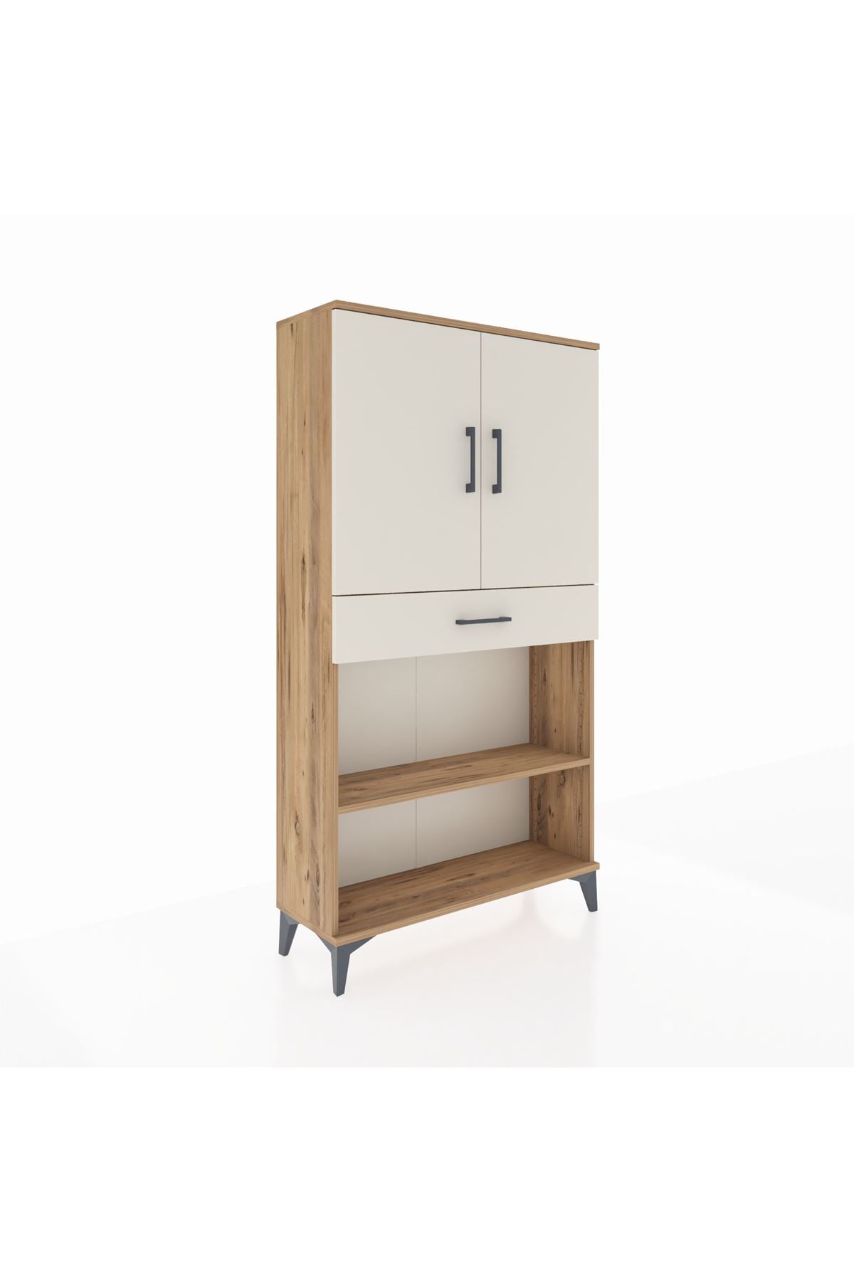 Arges Dolap 3 Raflı Tek Çekmeceli 2 Kapaklı 88x30x163 - S21M053V7A