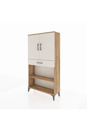 Arges Dolap 3 Raflı Tek Çekmeceli 2 Kapaklı 88x30x163 - S21M053V7A